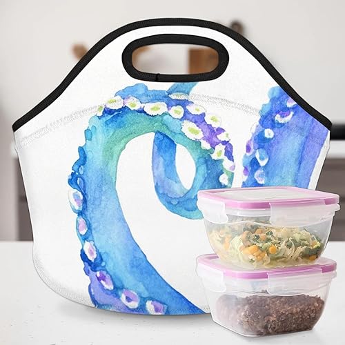Miniatura 6 de Bolsas de almuerzo de neopreno para mujer, bolsas de almuerzo, lavables, aisladas, para el trabajo, picnic, preparación, bolsas para hombres y