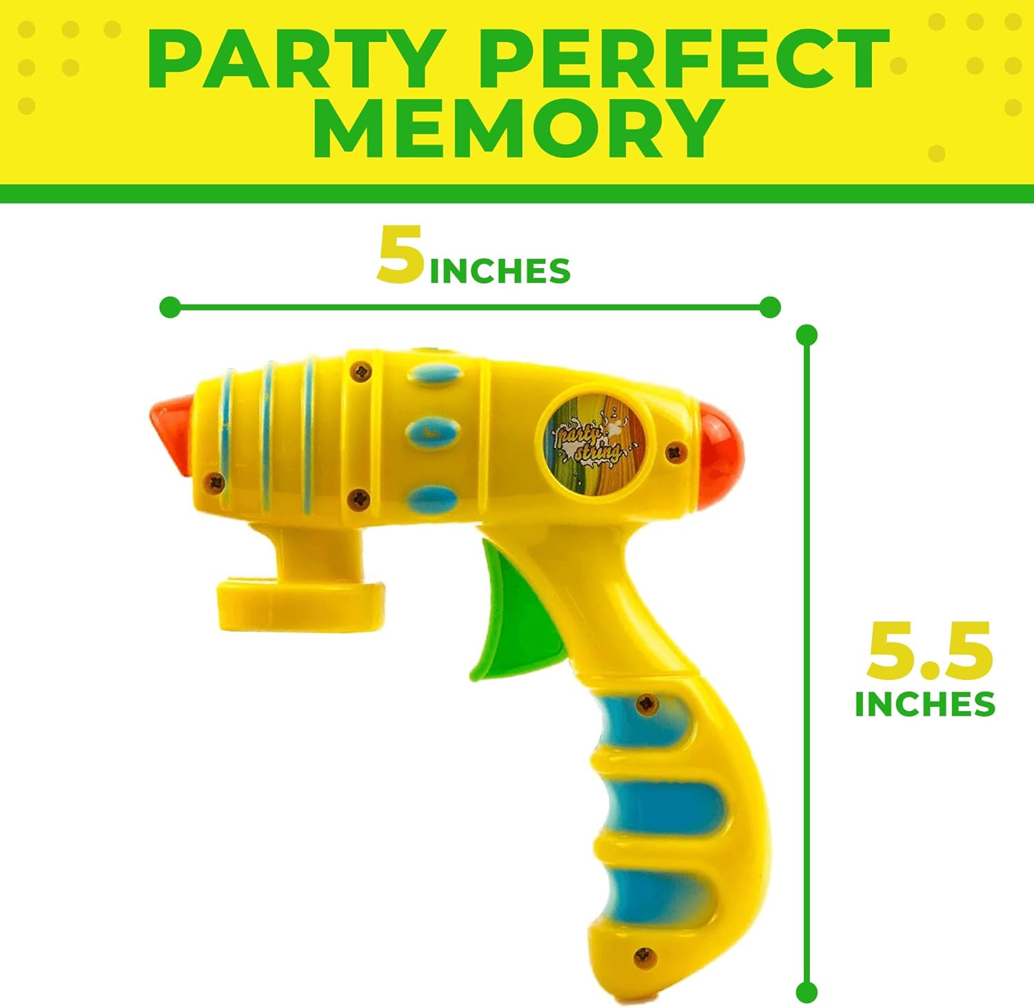Toysery Party Streamer Spray String Shooter Toy for Boys and Girls, Party Streamer Spray String for Kids, Great Toy Pistol with Non-Toxic Spray