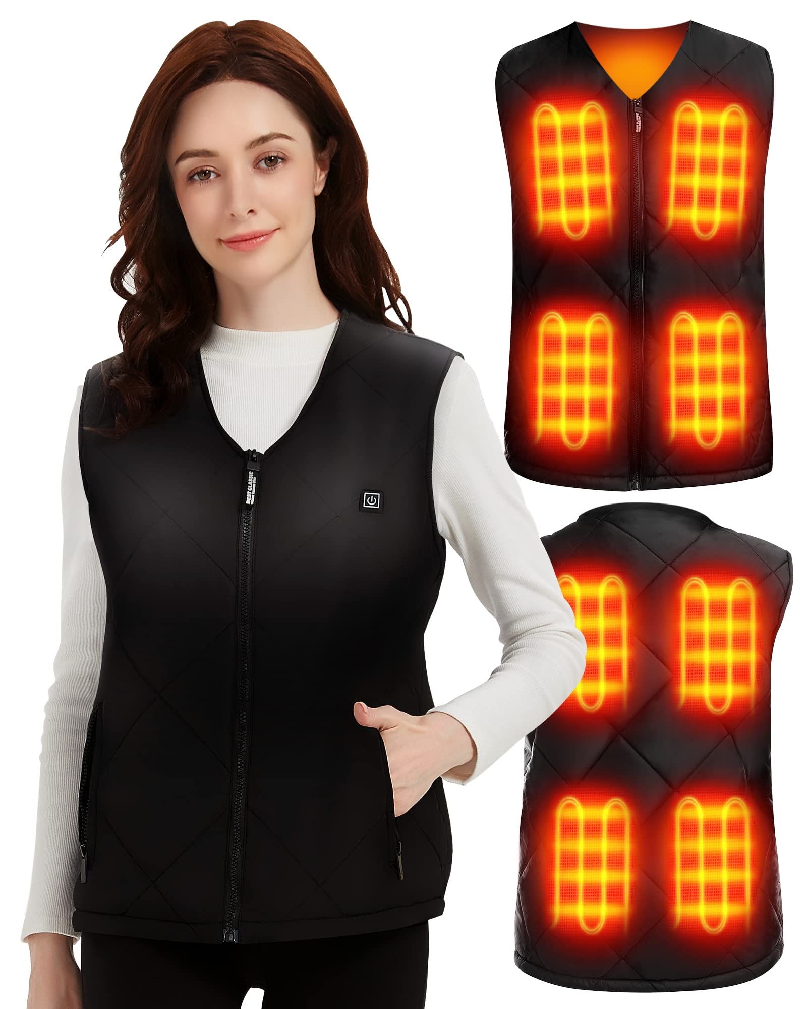 Upgraded Women's Lightweight  Heated   Vest  8  Heated  Zone