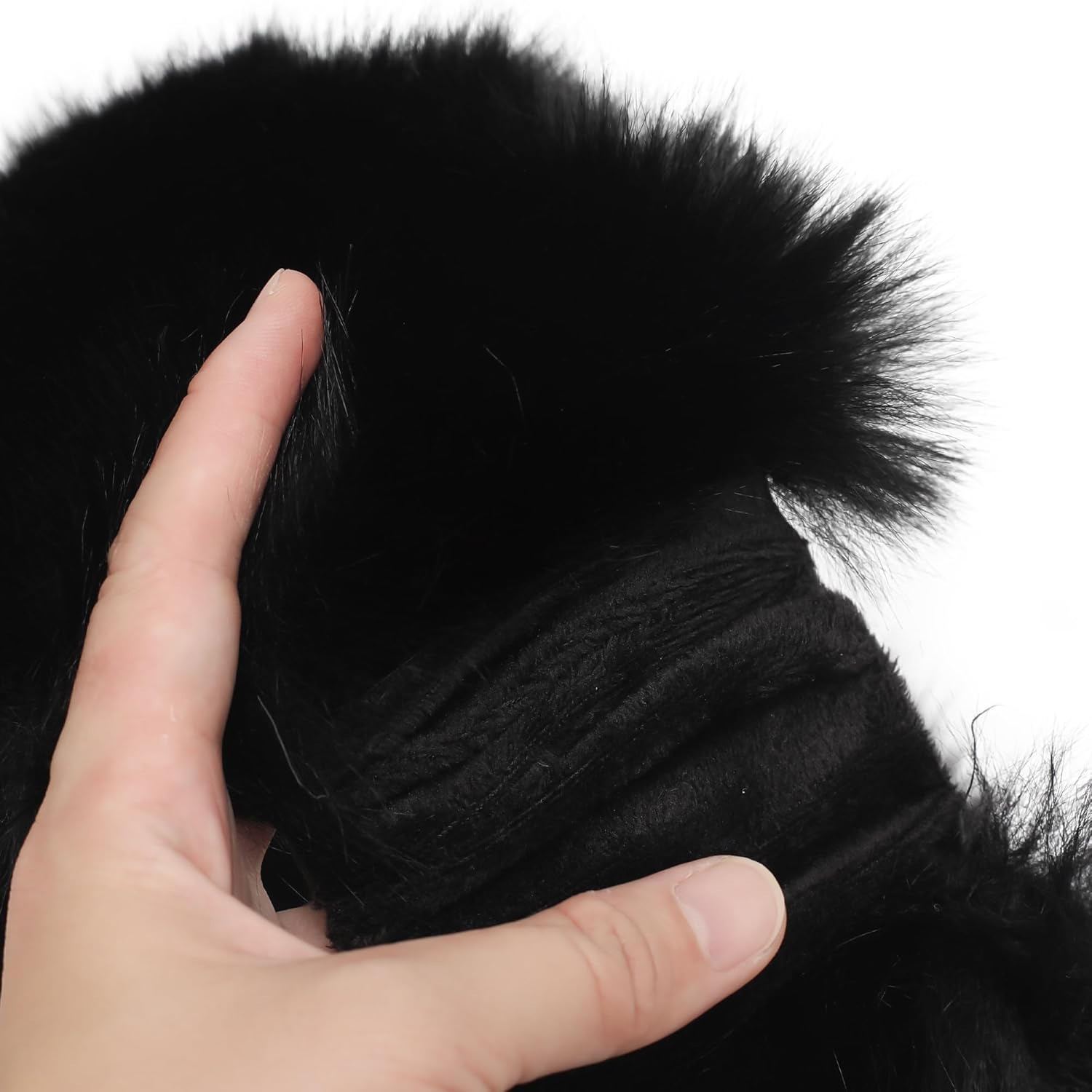 ZLYC Women's Winter Large Faux Fur Headband Fluffy Elastic Cold Weather Earmuffs - Image 7