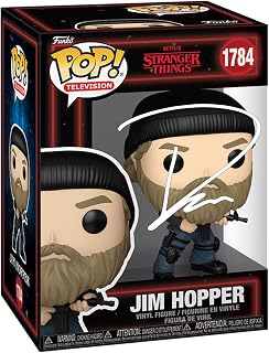 David Harbour Jim Hopper #1784 Stranger Things Season 5 Facsimile Signed Reprint Laser Autographed Funko POP! TV Figurine with Protector Case