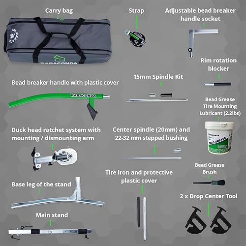 Miniatura 4 de Rabaconda Kit de iniciación de cambiador de neumáticos de motocicleta de calle