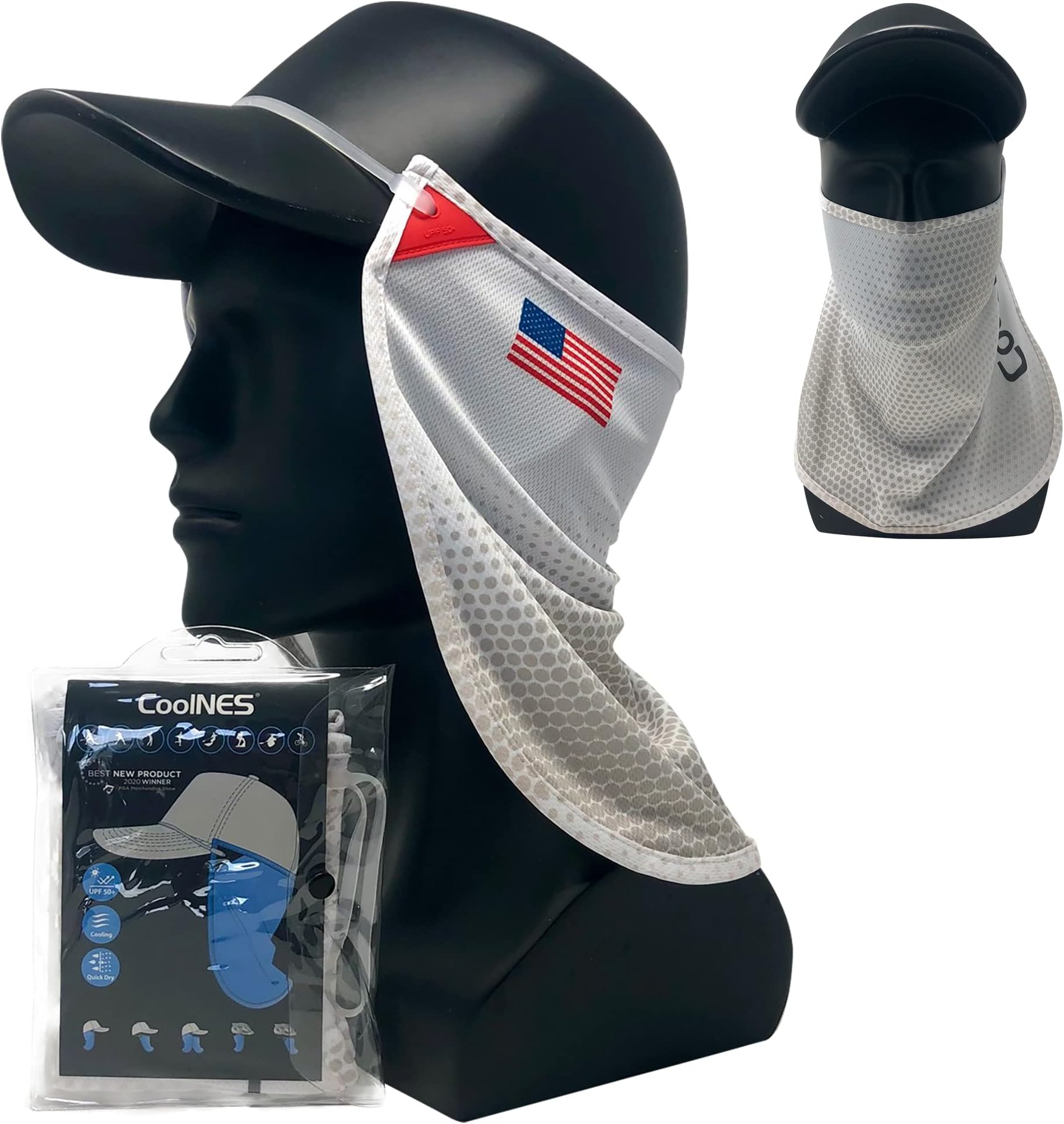 UV Sun Protection Neck Drape Adjustable Multifunctional 2 in 1 Face Covering for Outdoor Fishing - Unisex