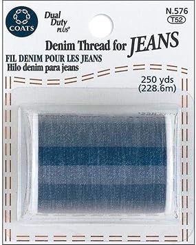 Coats & Clark Inc. N576 Denim Thread for Jeans, 250-Yard, Blue
