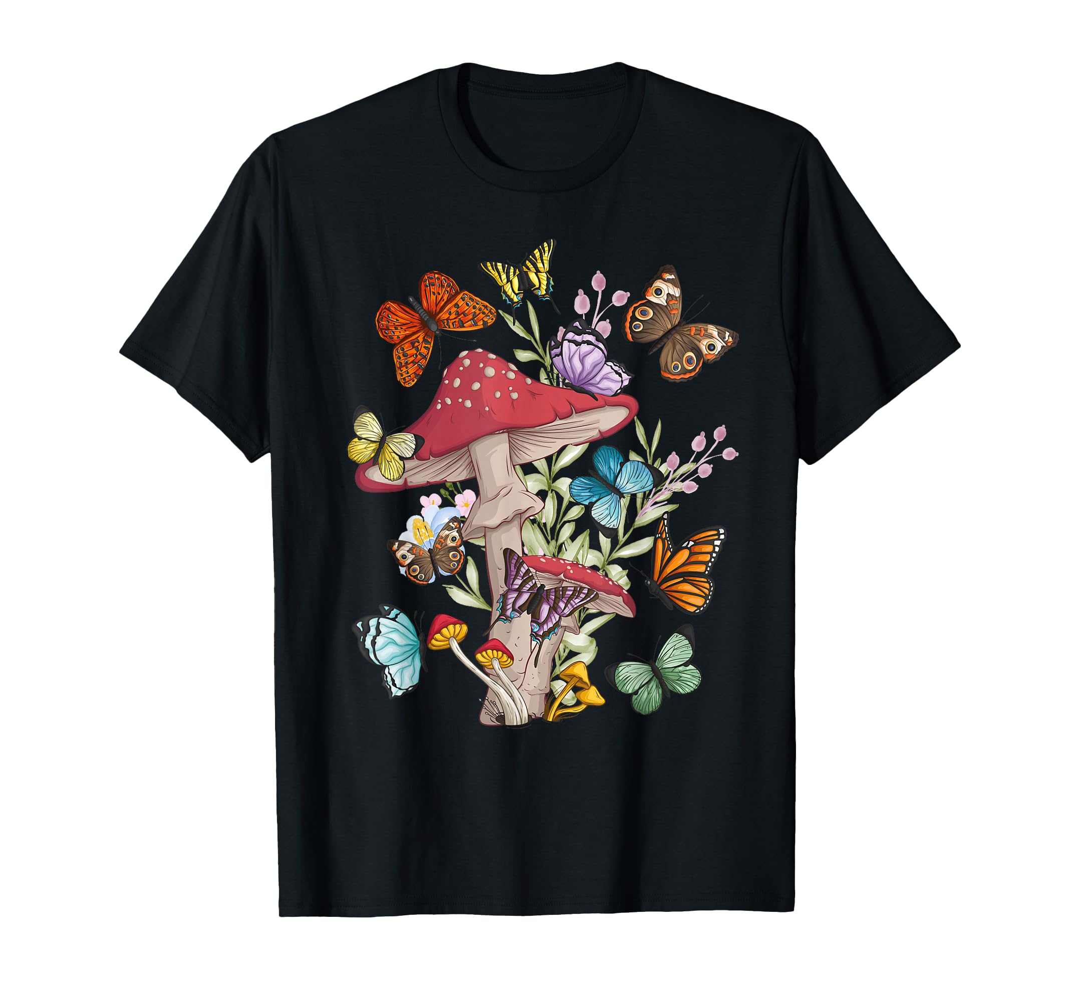 Grunge Fairycore Aesthetic Cottagecore Butterfly Mushroom T-Shirt