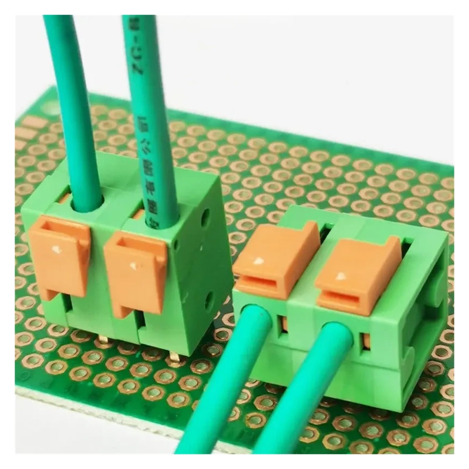 50 pz 5.08mm/0.2in 7.62mm/0.3in FFKDS KF141V/R 142V/R Giuntabile PCB Push Molla Filo Morsettiera Connettore(141V Vertical 2.54mm,6p)