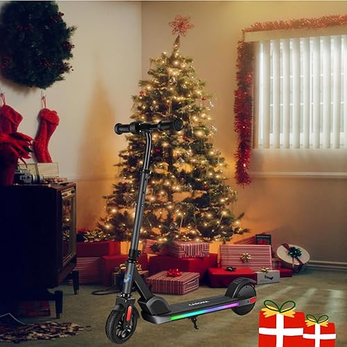 Miniatura 6 de Caroma Scooter eléctrico E32E35 para niños de 6 a 14 años, 10 millas por hora y 7 millas, altura y velocidad ajustables de 120 W150 W, scooter