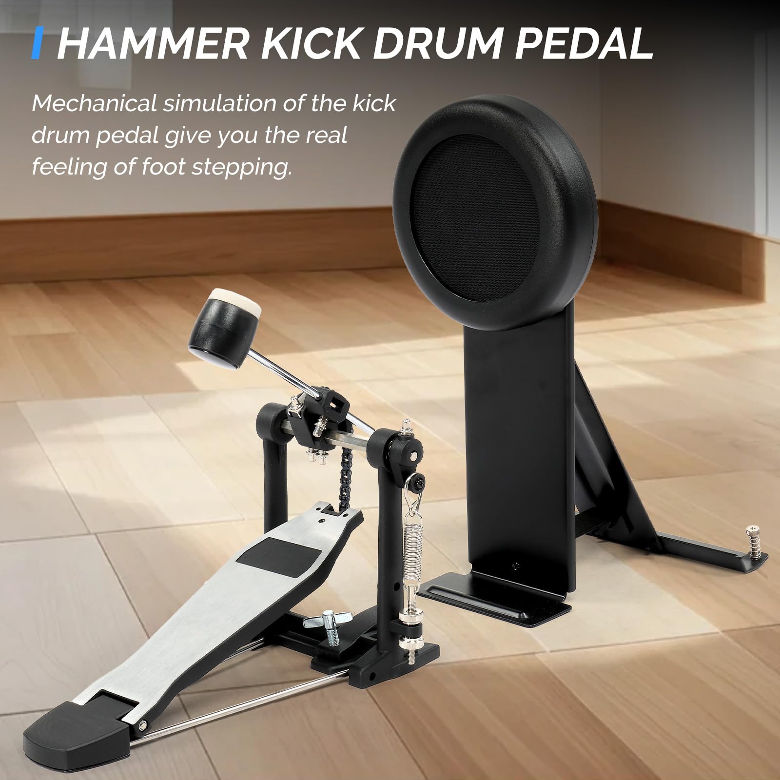 GLARRY 10" Dual Zone Snare Electric Drum Set, 5 Pads, 3 Cymbals Full Size Adult Drum Set, 30 Kits and 450 Authentic Sounds,TFT Color Display, USB MID