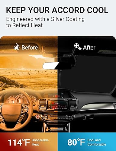 Miniatura 221 de Proadsy Parasol para parabrisas para Ford F-150 2015-2020 F150 Lariat, King Ranch, Platinum, XL XLT Limited Raptor, plegable, protector solar que