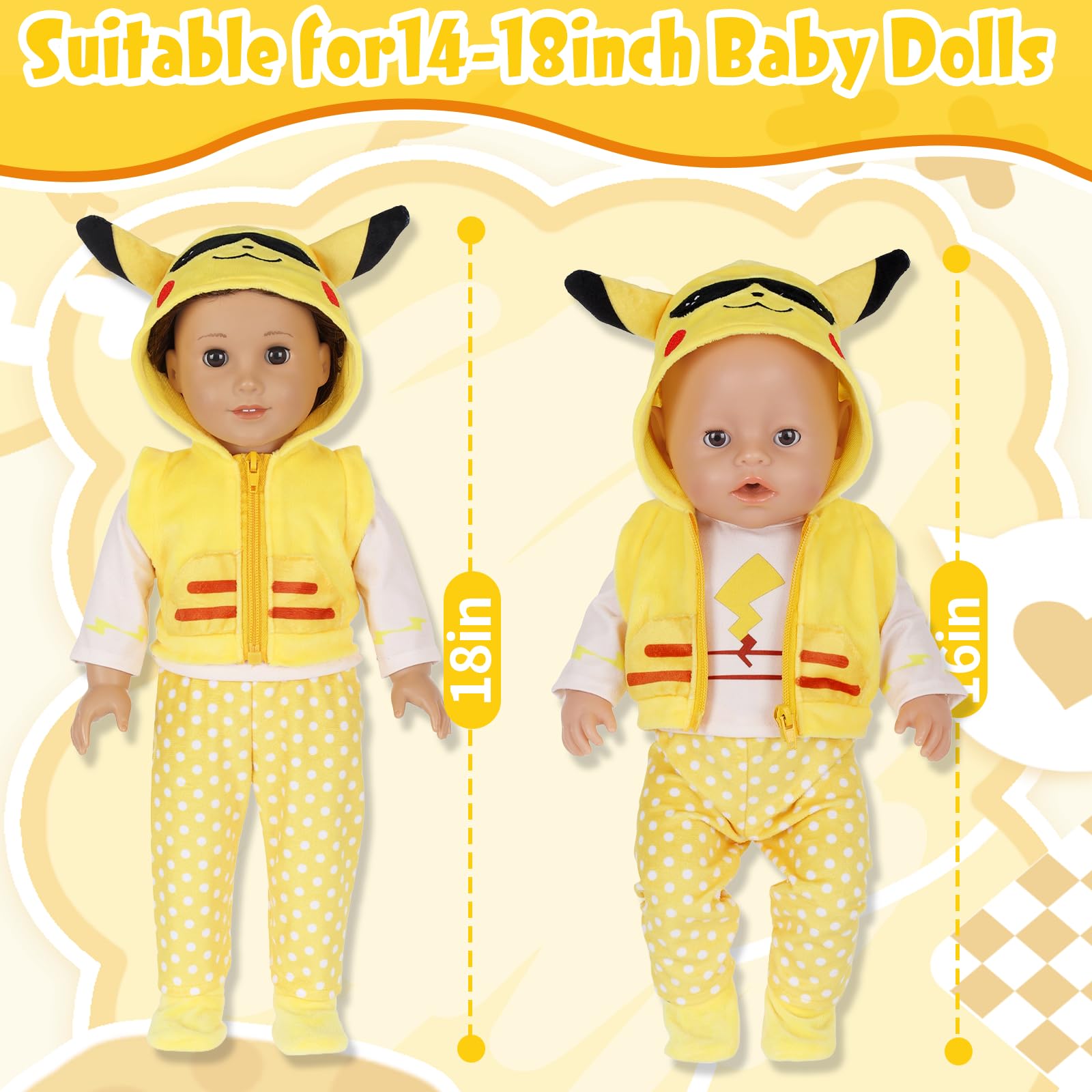 Baby Puppenkleidung Set - Kleidung Für 35-43 Cm Puppen Mit Socken