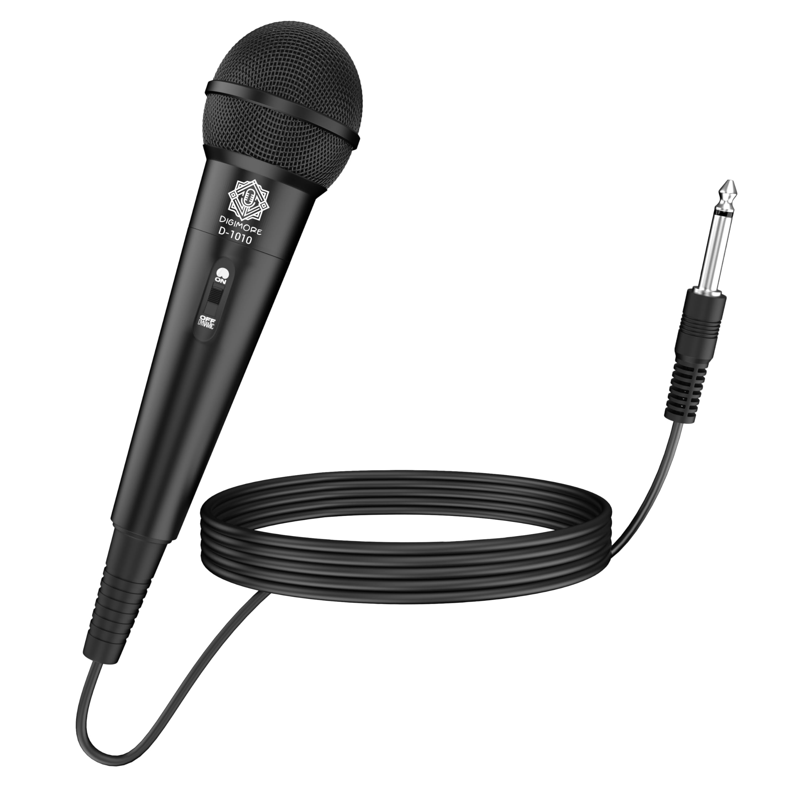 DIGIMORE Cardioid Dynamic Microphone | 6.35mm Jack | High Sensitivity | 3m Cable | ON/Off Switch | Ideal for Karaoke, Singing, PA & Stage Use (D-1010)-image-40
