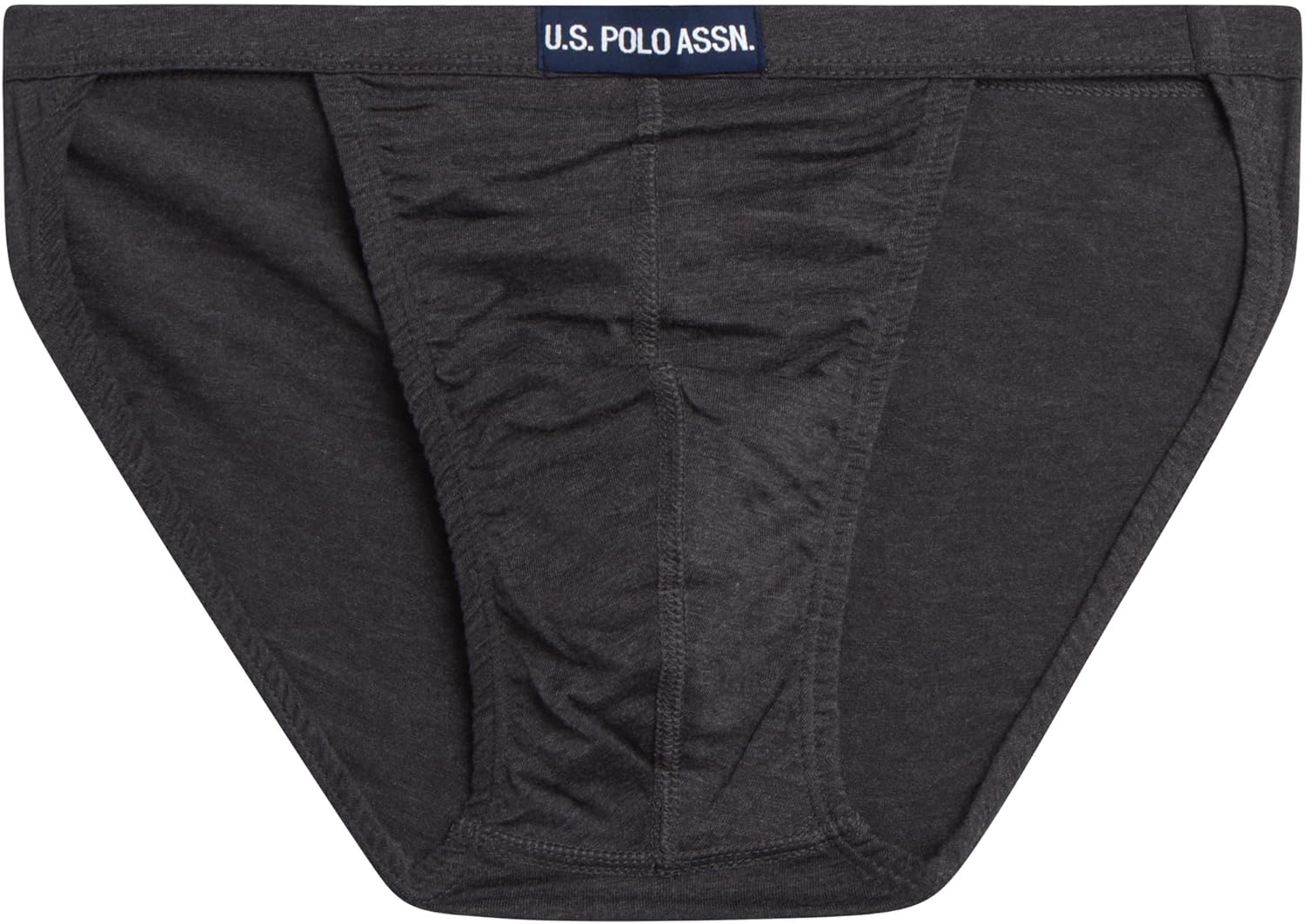 U.S. Polo Assn. Mens Bikini Underwear - 12 Pack Cotton Blend String Classic Stretch Mens Brief with Contour Pouch