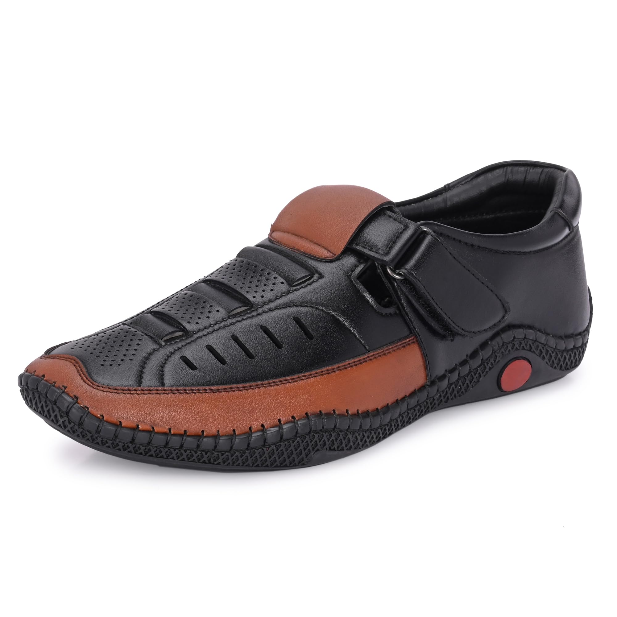 centrino Men's Fisherman Sandals | Cushioned Insole & Hook & Loop Straps | Trendy Sporty Design with Premium Upper | Closed-Toe Sandals for Travel & Walking (6618)-picture-43