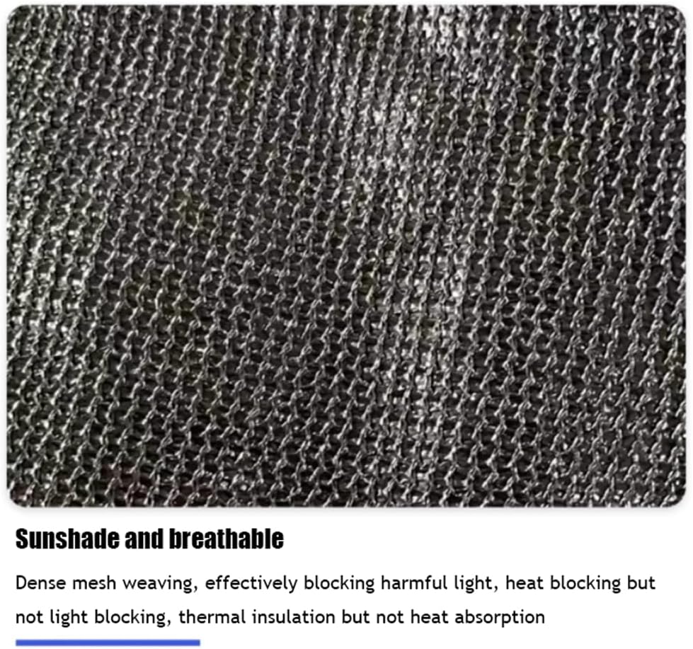 98% Shade Cloth Shade Net with Grommets, Sunblock Shade Cloth for Garden, Plant, Canopy，Patio, Greenhouse, Pergola,Black(Size:12x12m)