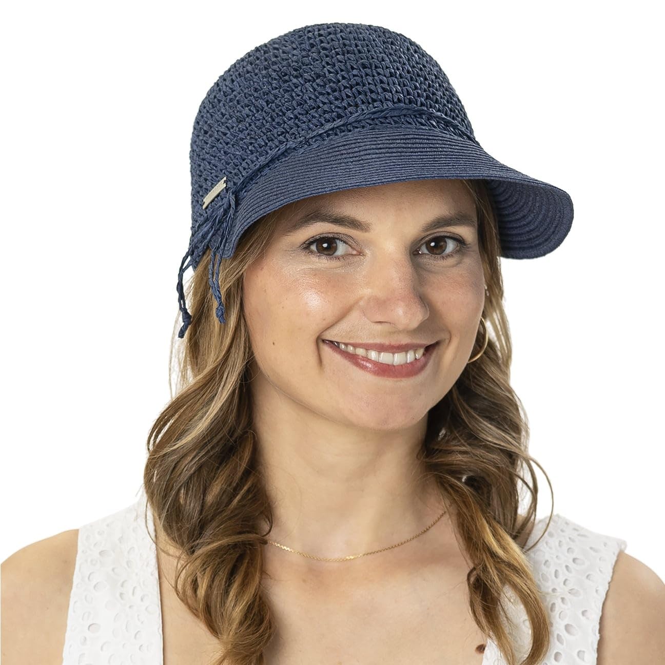 Seeberger Gorra Uni Rollable Crochet Mujer - de Sol Verano Visera para el con Primavera/Verano