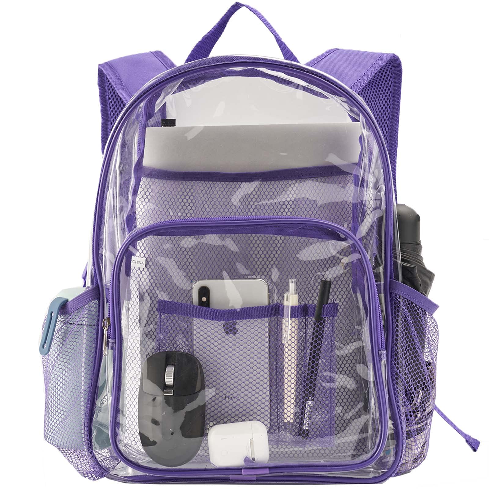 BAJNOKOU Clear Backpack Heavy Duty Pvc Bookbag for School See Through