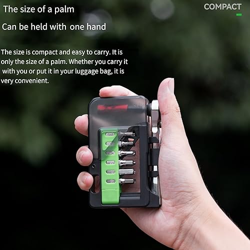 Miniatura 2 de Professional Cycling Maintenance Tool Small Ratchets Wrench Portable 12 In 1 Bike Maintenance Multitool Enduring Small Ratchet Wrench Tool