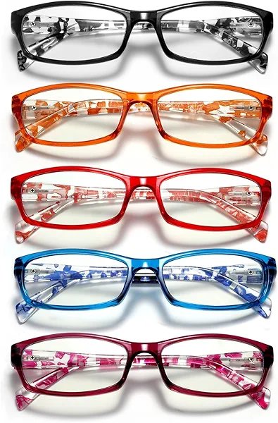 kunchu Reading Glasses for Women Men- Blue Light Blocking Spring Hinge Computer Readers Anti Glare UV Eyeglasses
