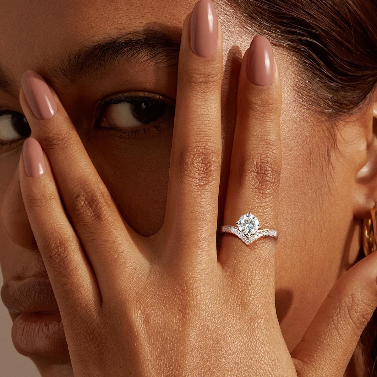 Cubic Zirconia Moissanite Engagement Rings for Women 925 Sterling Silver Wedding Eternity Ring Stackable Promise Rings for Her Jewelry Birthday Wedding Bride Gifts - Image 3