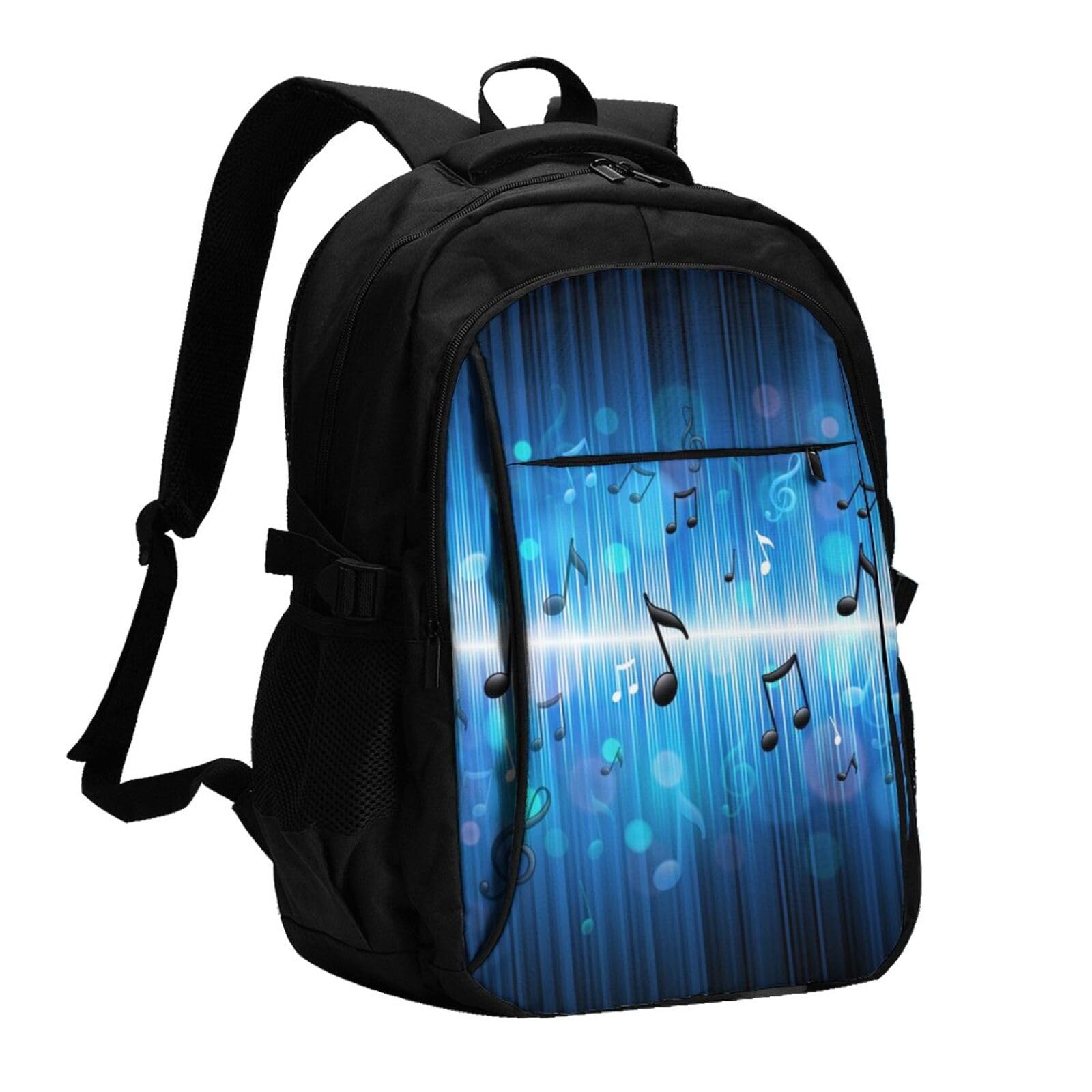 InOmak Musiknoten mit Notenschlüssel, Reiserucksack, Freizeitrucksack, Schulrucksack, Laptop-Rucksack für Damen und Herren