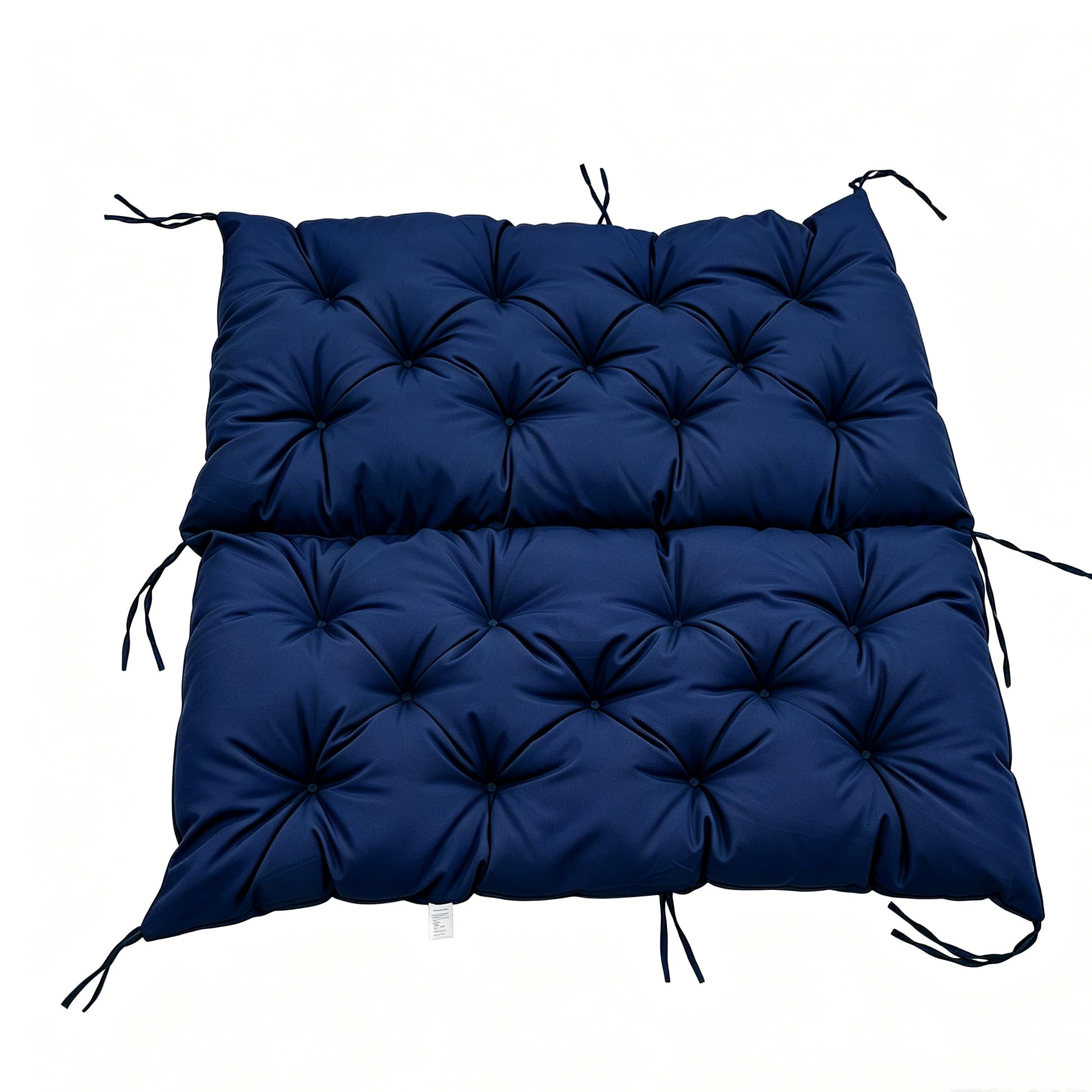 Coussin pour Banc de Jardin avec Dossier déperlant et résistant aux UV pour l'intérieur et l'extérieur Coussin d'assise avec Dossier pour balancelle (Bleu foncé, 120 * 50 * 50 * 10 cm)