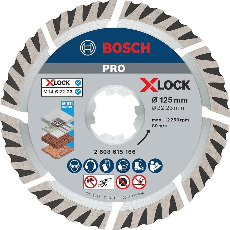 Bosch Professional 2608615166 Cutting Disc Standard (Universal, X-Lock, Diameter 125 mm, Bore Diameter 22.23 mm, Cutting Width 2 mm)