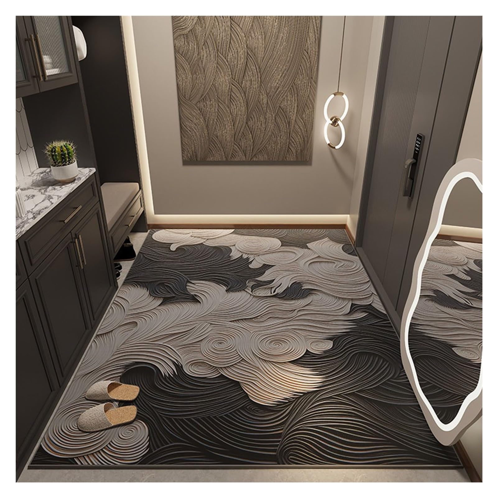 Tapis de salon lavable en machine 120x180cm, grand confort entretien facile