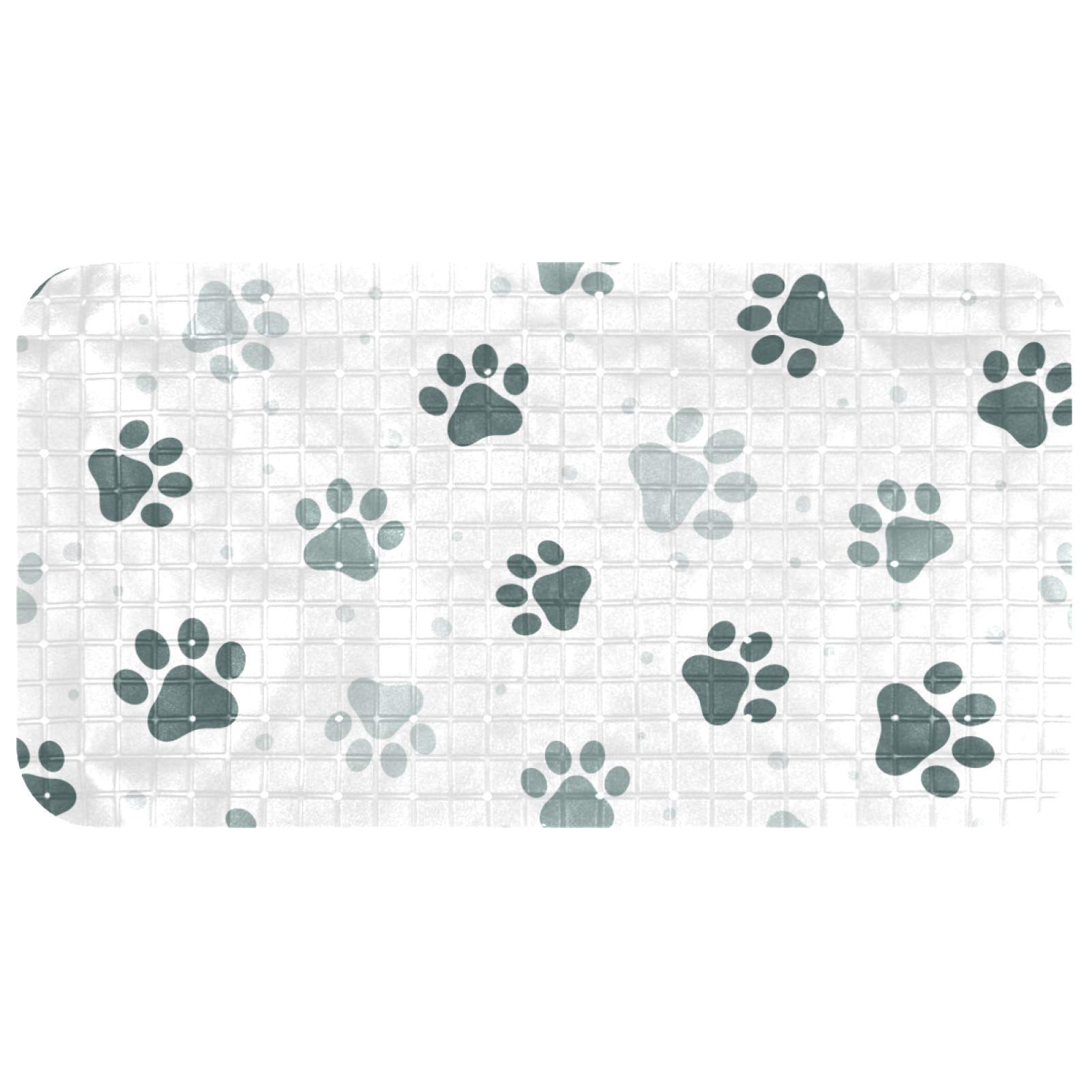 Tapis de bain ovale pour enfants Bennigiry 68x37 cm - Motif Vector pour bébés et famille