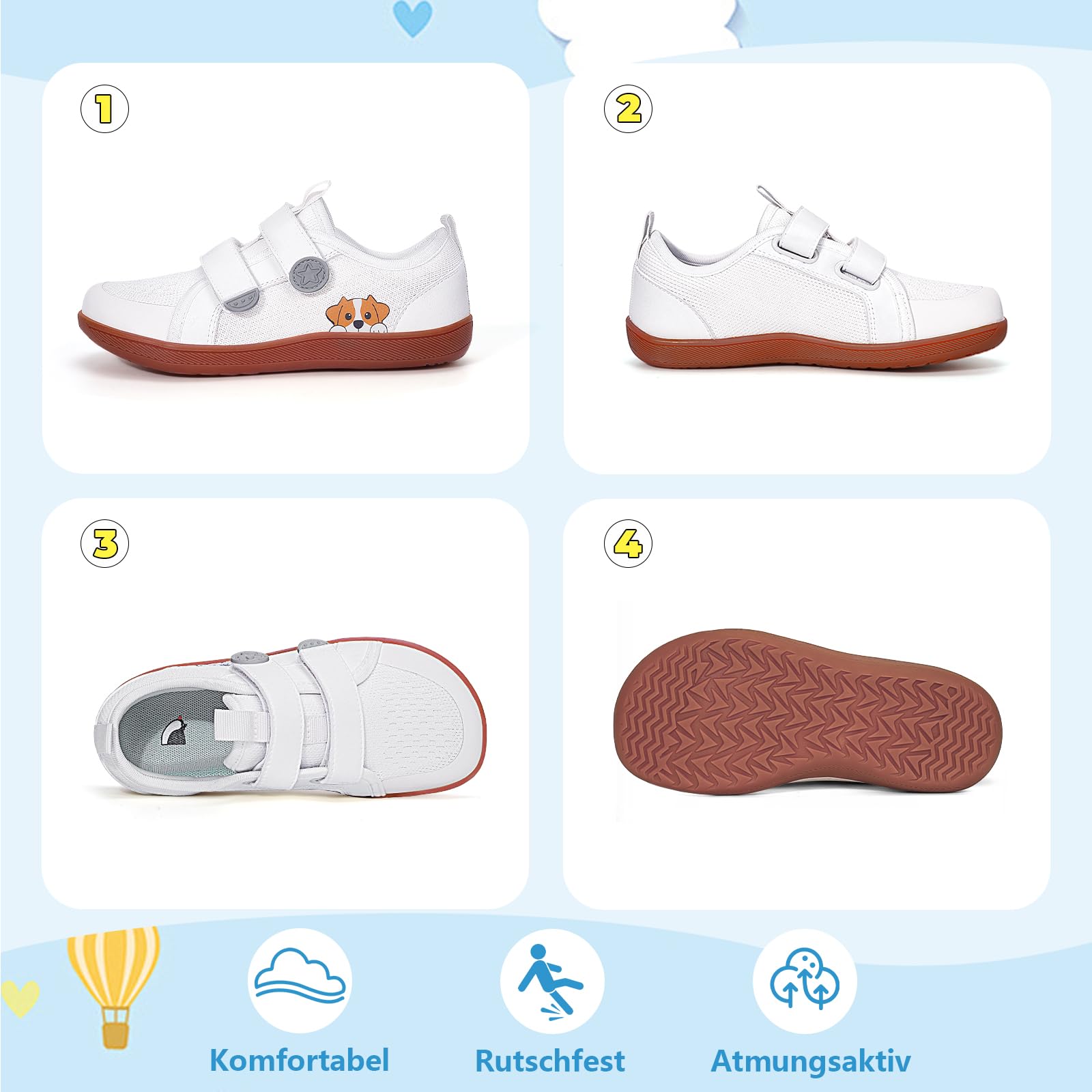 Zapatos descalzos para niños, anchos, zapatos descalzos para niños y niñas, zapatillas minimalistas, suaves, antideslizantes, con soporte de arco
