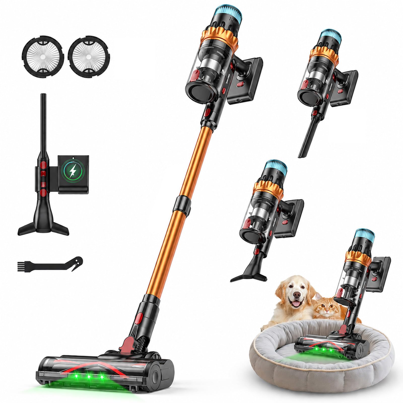 TechRise Cordless Vacuum Cleaner, 58KPA 680W