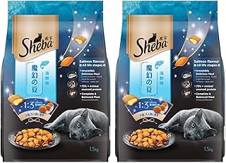 Sheba Kitten and Adult, Irresistible Dry Cat Food, Salmon Flavour, 1.5 kg, Contains 41 Essential Nutrients, Complete &amp; Bal...