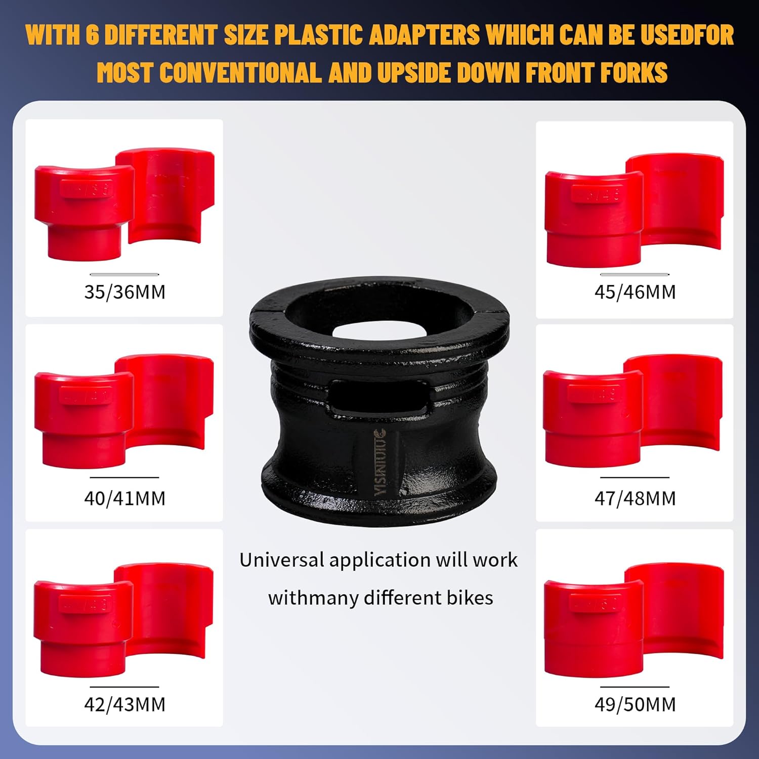 14PC Universal Motorcycle Bike Fork Seal Driver Tool Kit With 35mm 36mm 40mm 41mm 42mm 43mm 45mm 46mm 47mm 48mm 49mm 50mm