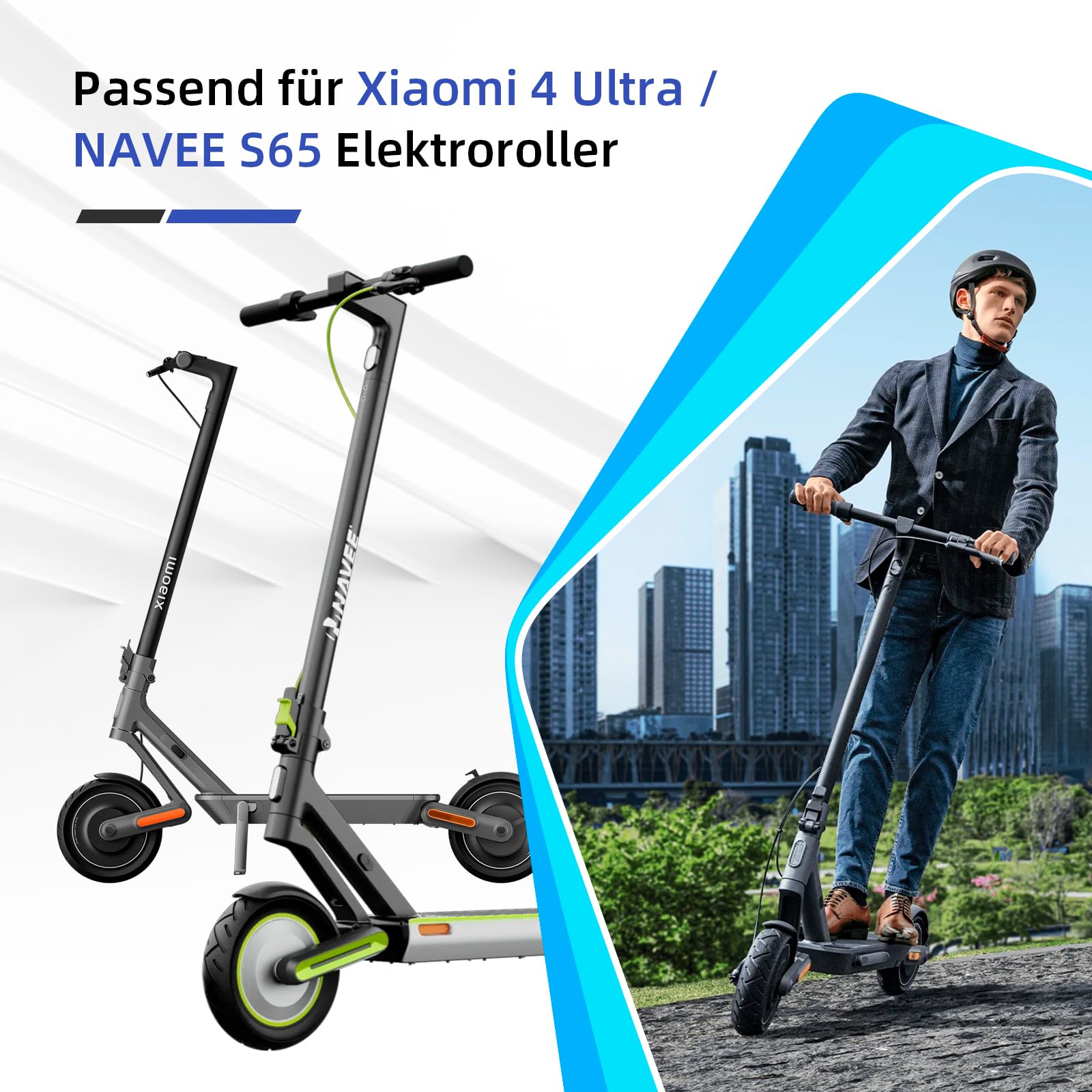 ulip Lot de 2 pneus à vide 250 x 64 - 10" - Avec colle en direct intégrée - Réparables - Pour scooter Xiaomi 4 Ultra Navee S65 S65C