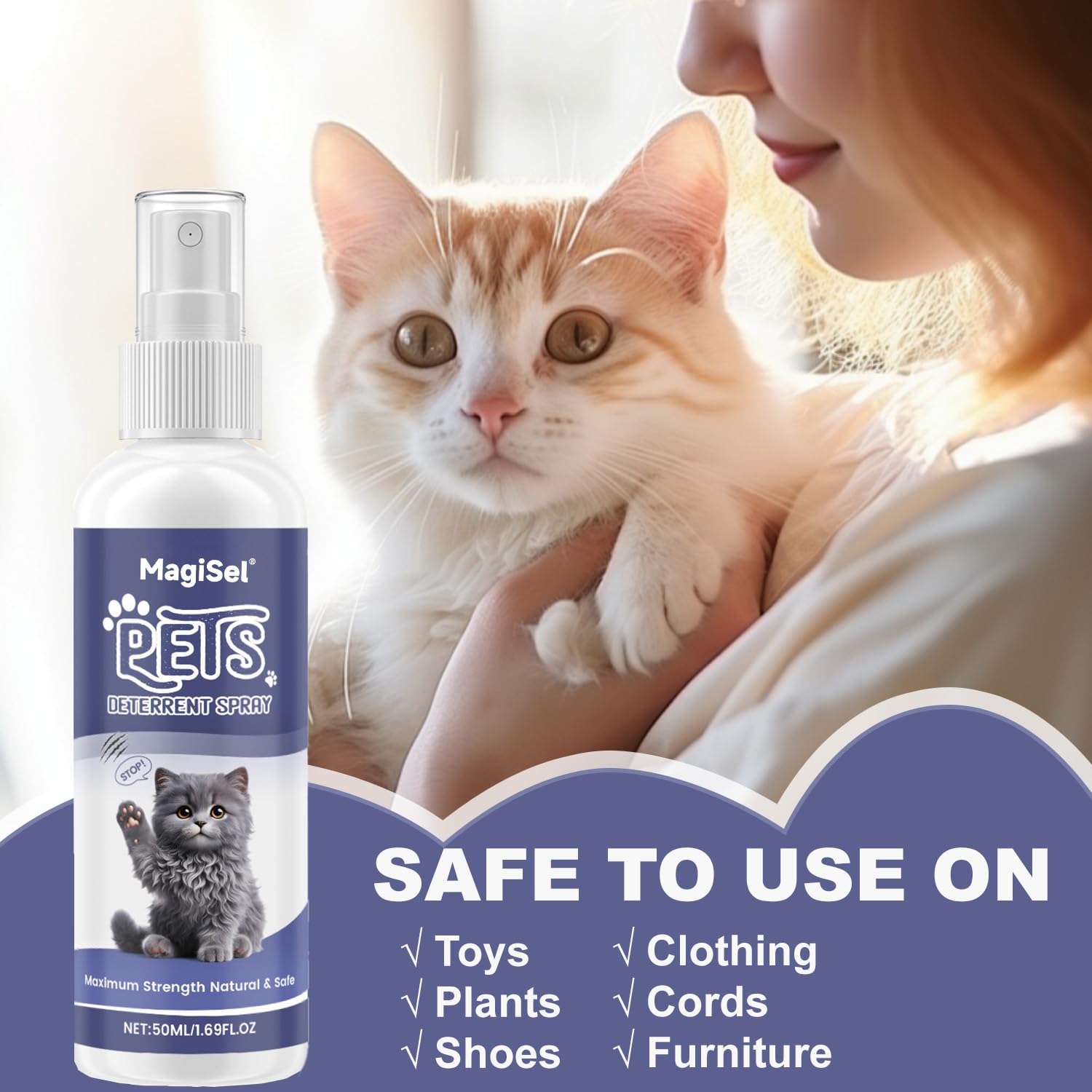 Spray repellente per gatti, protezione antigraffio per divano e gatti, anti-graffio, anti-graffio, anti-graffio, anti-graffio, protegge per interni ed esterni, adatto per divani, pavimenti, mobili