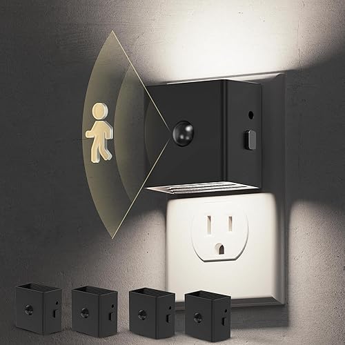 Miniatura 8 de L LOHAS LED Luz Nocturna con Sensor de Movimiento, [Paquete de 2] Luz Nocturna Activada por Movimiento, Sensor de Movimiento y Sensor de Crepúsculo