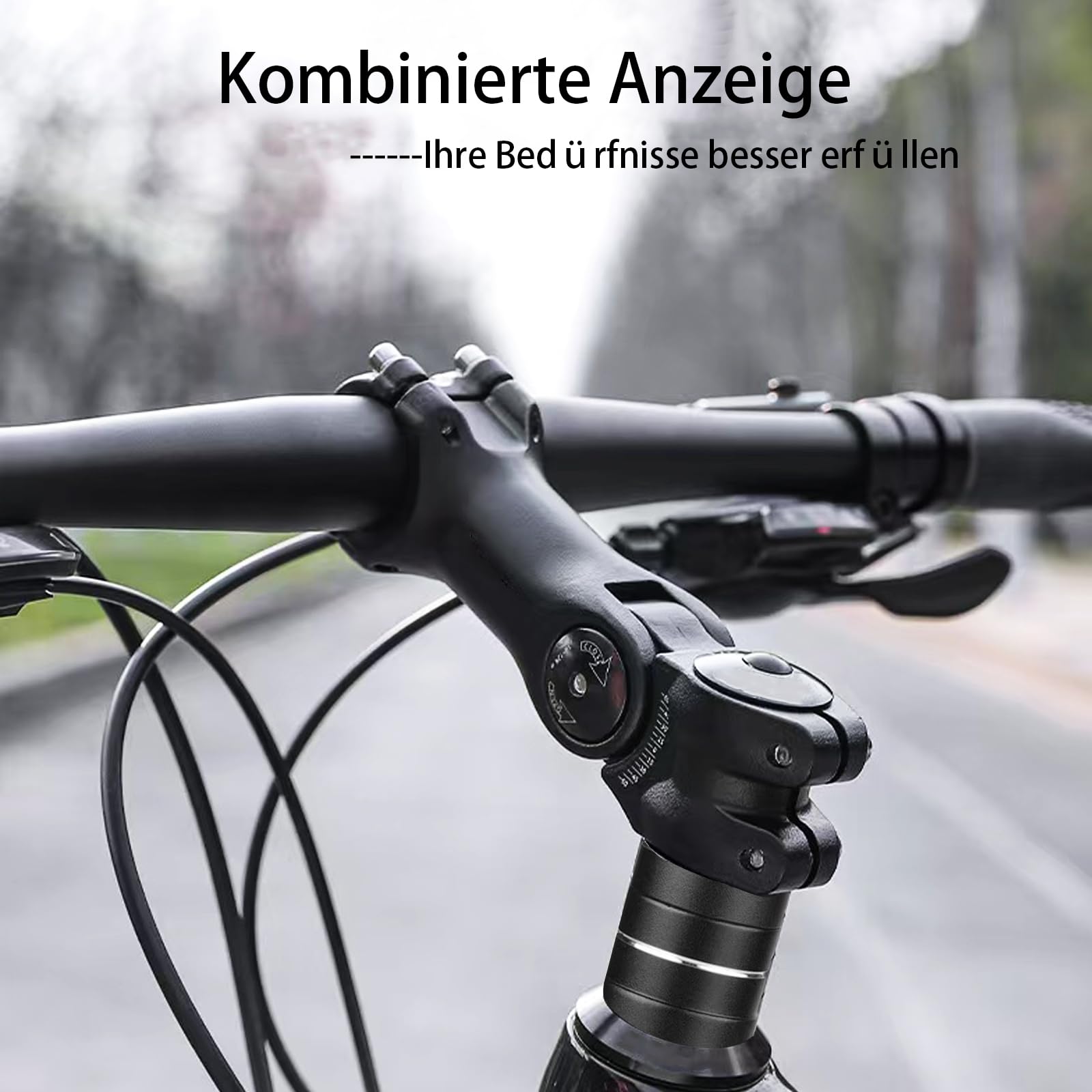Fahrrad Vorbau Riser,Verstellbarer MTB Vorbau,28.6mm Fahrradgabel Aluminium Verstellbar 150mm,Fahrrad Vorbau 31.8mm,Verstellbar 120 Grad 110mm,Geeignet für Mountainbike, Rennrad, MTB, BMX