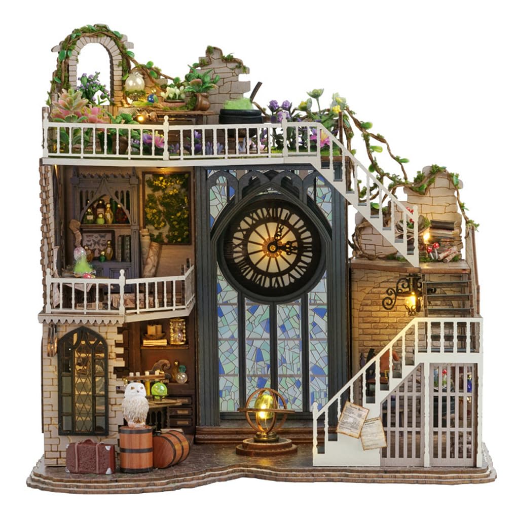 ドールハウス完成品オーダー。マジックハウス Amazon.co.jp: ミニドールハウス、LEDライト付きDIYマジック