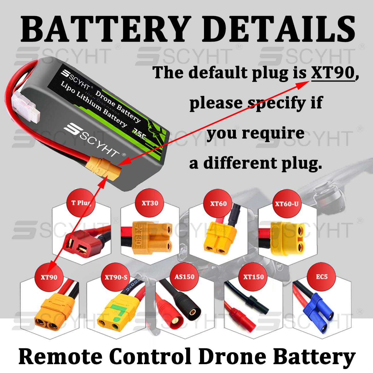 Batteria per Drone 4S 14,8V Batteria al Litio 6S 22,2V Batterie LiPo 7Ah Batterie Ricaricabili per Aeromodelli con Scheda di Protezione BMS Integrata e XT90,22.2v3300mah 75c