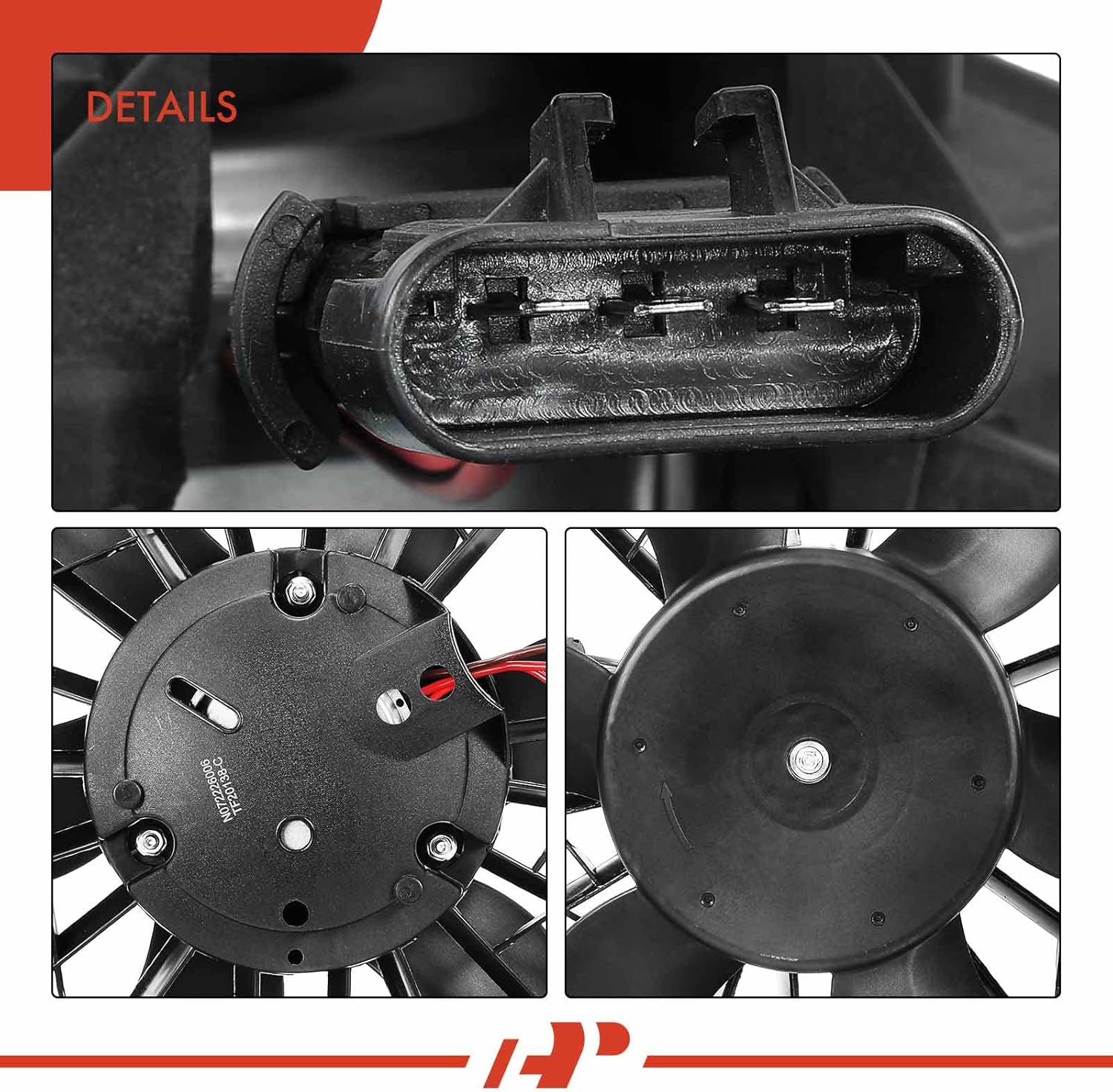 A-Premium Engine Radiator Cooling Fan Assembly Compatible with Select Ford Models - Mustang 1999-2004, 3.8L 3.9L - Replace# 1R3Z8C607CA, 3R3Z8C607A