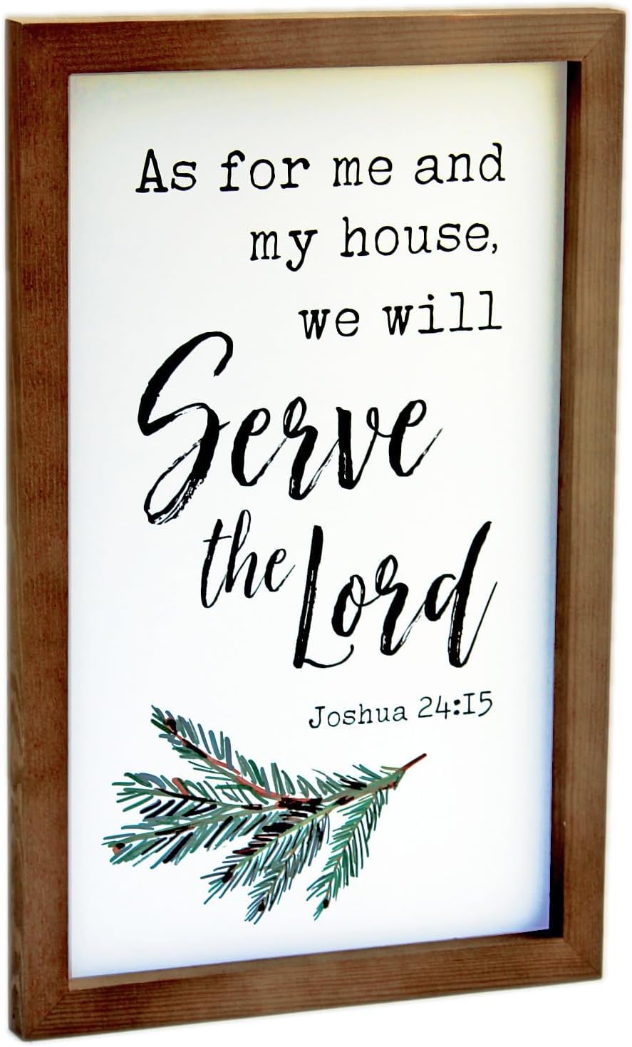 As For Me and My House We Will Serve the Lord Wall Decor. Joshua 24 15 Framed Wood Sign 15x10. Rustic Farmhouse Christian Wall Art Plaque. Bible Verse Religious Home Decor