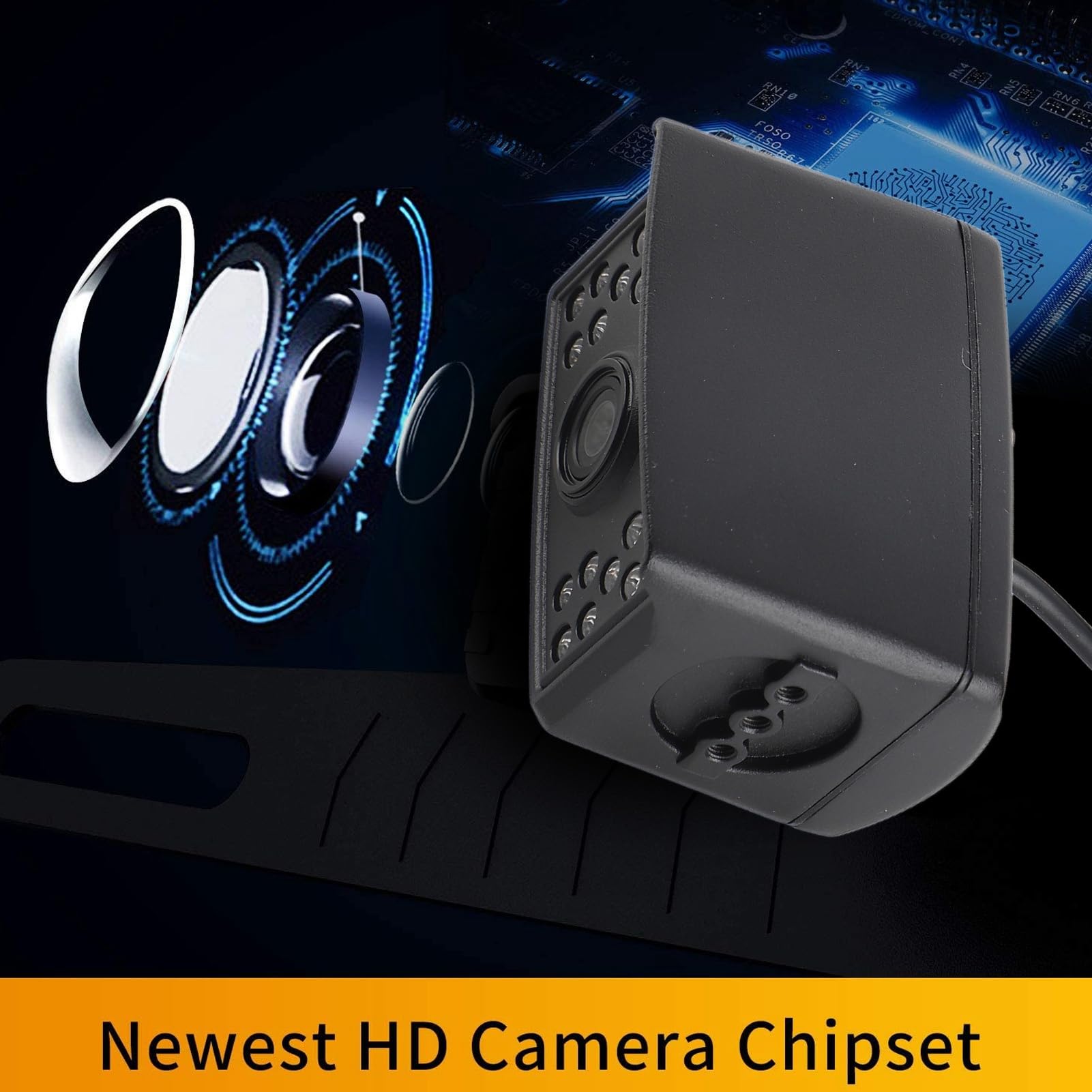 Kamera Tylna WiFi HD IP67 Wodoodporna 18 Diod LED DC12V do 36V Wyraźny Obraz dla IOS dla Androida Samochodów Ciężarowych RV Interfejs Widoku Przyczepy Tylna Komórka Puszki Podczas
