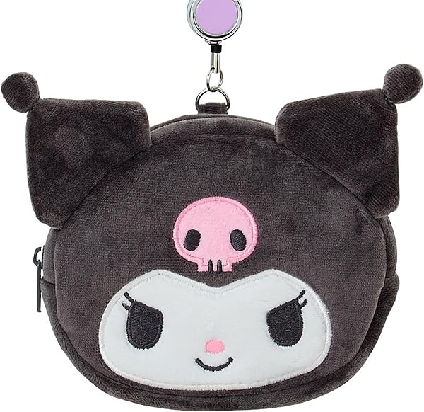 サンリオ(SANRIO) フェイス形パスケース&ポーチ 綿・PVC・スチール・ポリエステル 定期入れ リール付き 小物収納 対象年齢15才以上 - 4