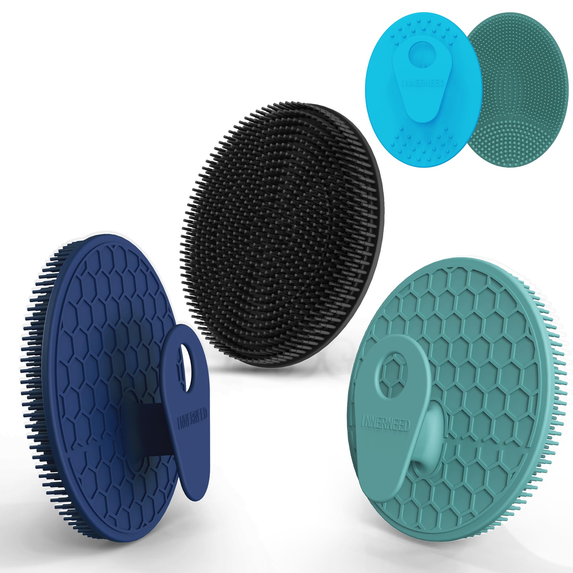 Soft Silicone Body Scrubber - Black -12 Soft Silicone Body Scrubber - Black -12