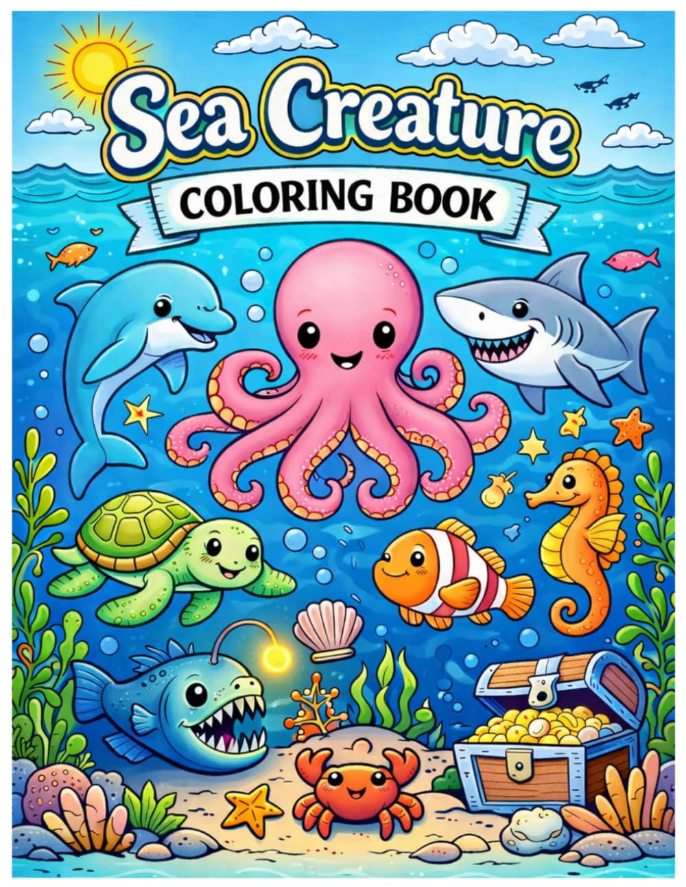 Sea Creature Coloring Book: Fun & Educational for Ages 2–5