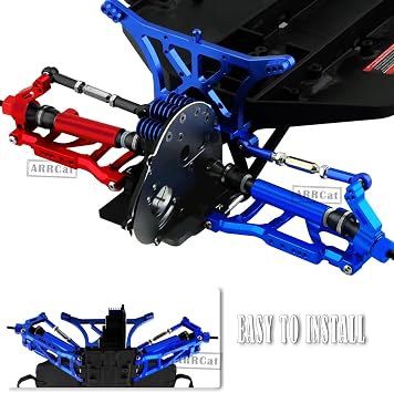 2pcs Upgrades Part Front Drive Shaft CVD for 1/10 Slash 4x4 VXL Platinum Ultimate,Rustler VXL 4X4 Stampede VXL 4X4 Hoss VXL,ARRCat RC Hop-Ups Parts with Wrench,Red(More Power)