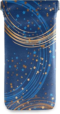 susiyo Venus Night Abstract Glasses Case Portable Microfiber PU Leather Soft Sunglasses Bag Eyeglasses Pouch Holder Squeeze Top for Women Men