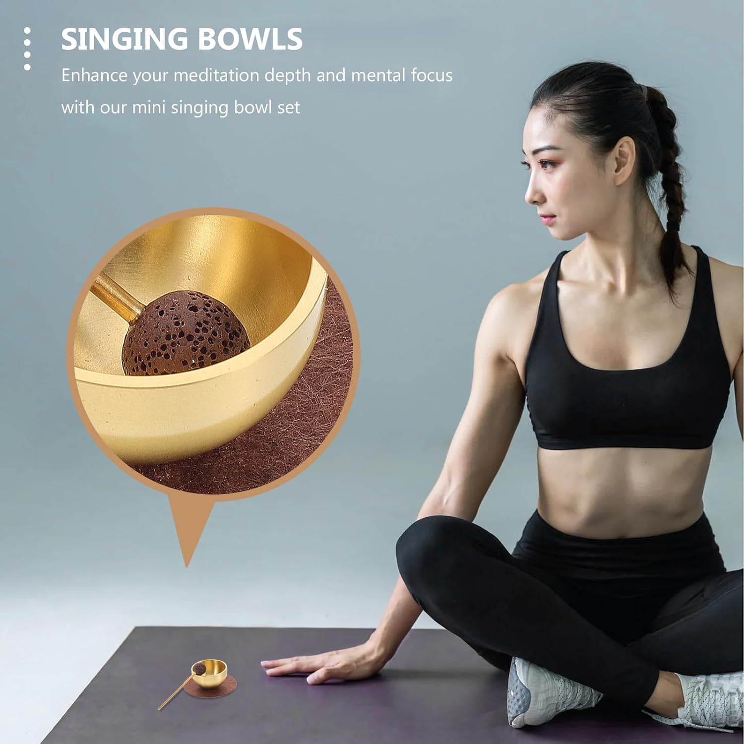 Xmas Mini Handmade Singing Bowl Set for Meditation Sound Therapy image 3