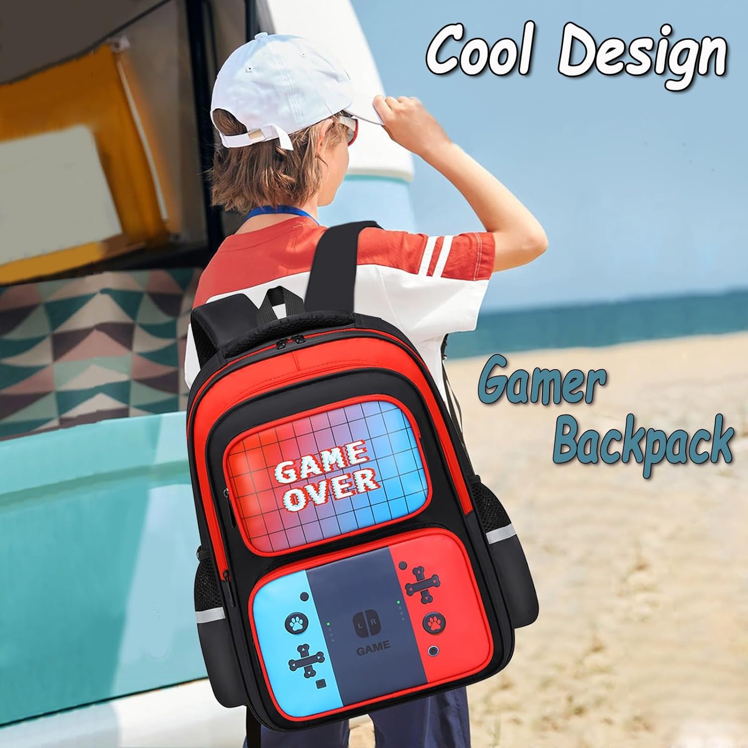 Kids Backpack For Boys, Gamer Boys Backpack with Lunch Box and Pencil Case For Children Teens Elementary Middle School, Mochilas Escolares Para Niños - Image 6