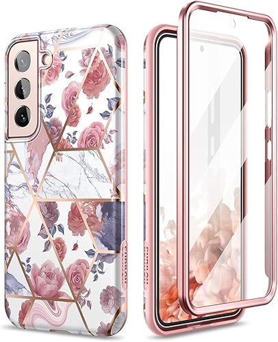 SURITCH Funda para Samsung Galaxy S22, protector de pantalla integrado Protección de cuerpo completo a prueba de golpes, resistente, delgada, suave,
