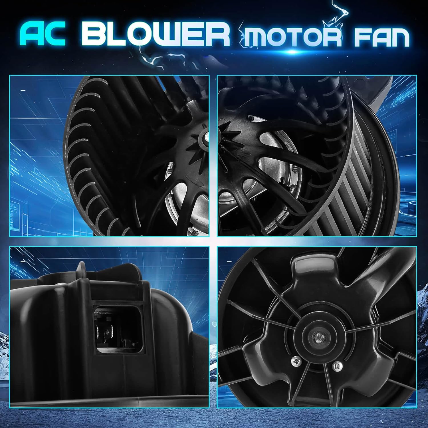 Replacement HVAC Heater Blower Motor Assembly Fit for 1997 1998 1999 2000 2001 Jeep Cherokee Wrangler 4886150AA 700095
